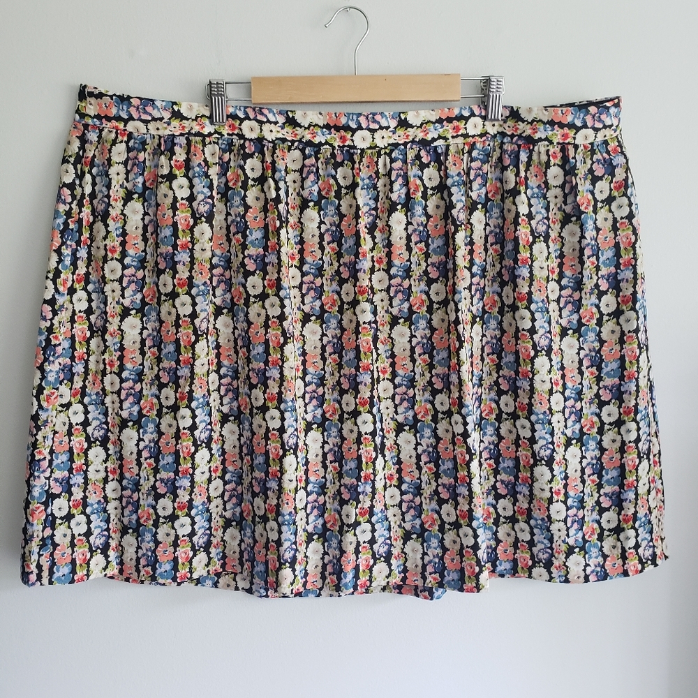 J Crew Mercantile Plus Size Floral Patterned Skirt